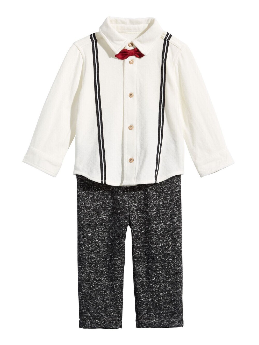First Impressions Infant Suspender & Bowtie Shirt, Pants 2 Piece Set 3-6 Months